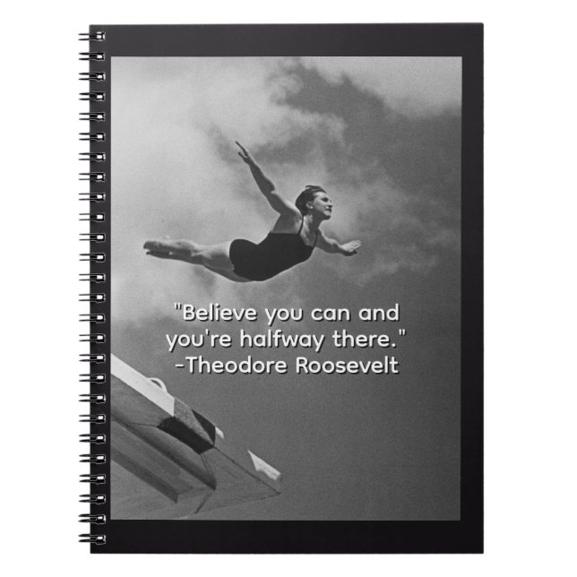 Caderno Espiral Acredite em Theodore Roosevelt (Frente)