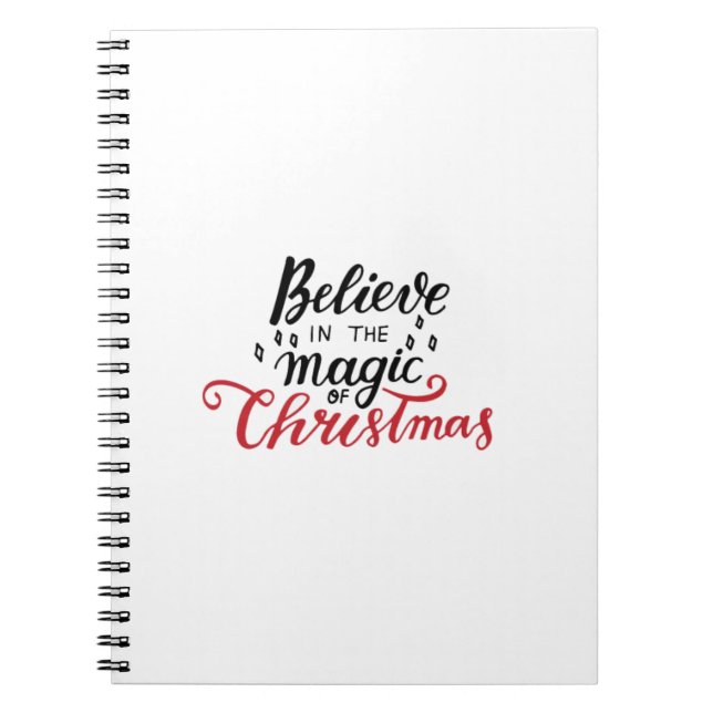 Caderno Espiral Acredite na Mágica do Natal (Frente)