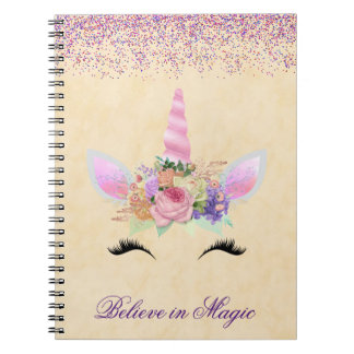 Caderno Espiral Acredite no unicórnio mágico