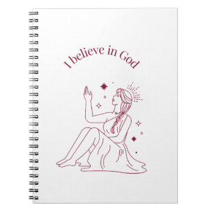 Caderno Espiral Acredito em Deus - Fé e Espiritualidade são