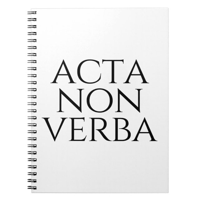 Caderno Espiral Acta Non Verba (Frente)