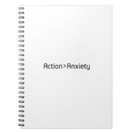 Caderno Espiral Action Over Anxiety Minimalist Spiral Notebook