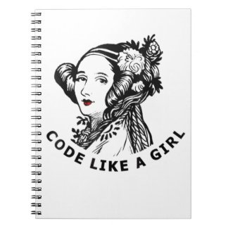 Caderno Espiral Ada Lovelace T-Shirt Code Like A Girl