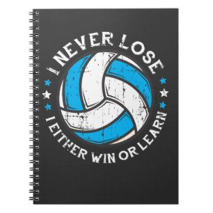 Caderno Espiral Adaptador De Motivação De Voleibol Nunca Perder