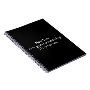 Caderno Espiral Adesão engraçada ao ginásio no Ano Novo Humor Fitn