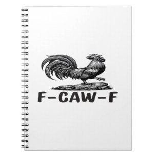 Caderno Espiral Adesivo de Citação de Jogo de Palavras Divertido F