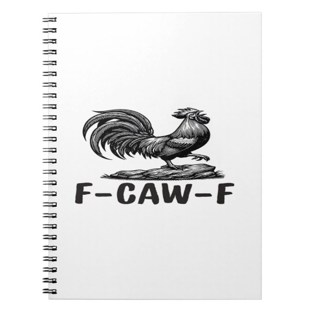 Caderno Espiral Adesivo de Citação de Jogo de Palavras Divertido F (Frente)