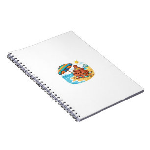 Caderno Espiral Adesivo de Férias na Praia com Tajine Marroquina K