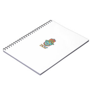 Caderno Espiral Adesivo de Mão Hamsa Kawaii Marroquino Fofo