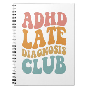 Caderno Espiral AdHD: Diagnóstico tardio Clube Funny Neurodiversit