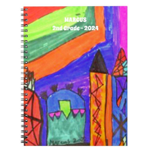 Caderno Espiral Adicionar Arte Infantil (Frente)