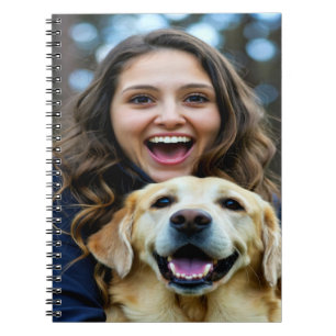 Caderno Espiral Adicionar Foto Personalizada do Labrador Retriever