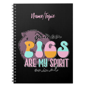 Caderno Espiral Adicionar Nome Assunto, Porquinhos São Meu Animal