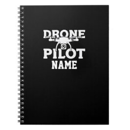 Caderno Espiral Adicionar Nome ou Piloto de Drone de Texto