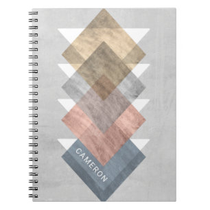 Caderno Espiral Adicionar Seu Nome  Alinhamento Diamante I