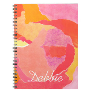 Caderno Espiral Adicionar Seu Nome Couve Rosa IV