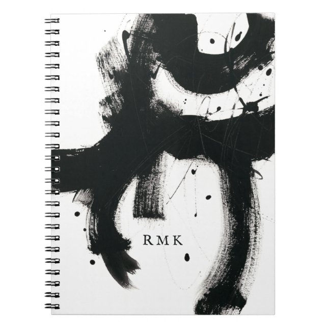 Caderno Espiral Adicionar suas Iniciais | Onyx Gesture (Frente)