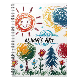 Caderno Espiral Adicione a Arte do seu Filho a isto