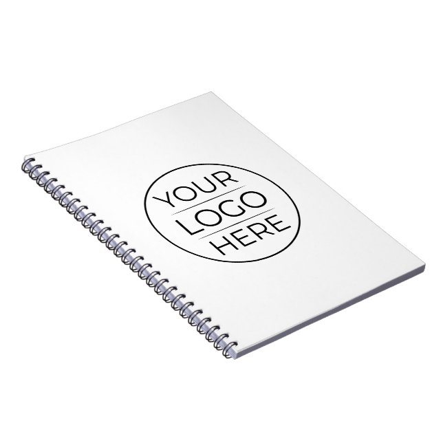 Caderno Espiral Adicione Seu Logotipo Empresarial Simples (Lado Direito)
