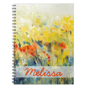 Caderno Espiral Adicione seu nome   Flores — Via II
