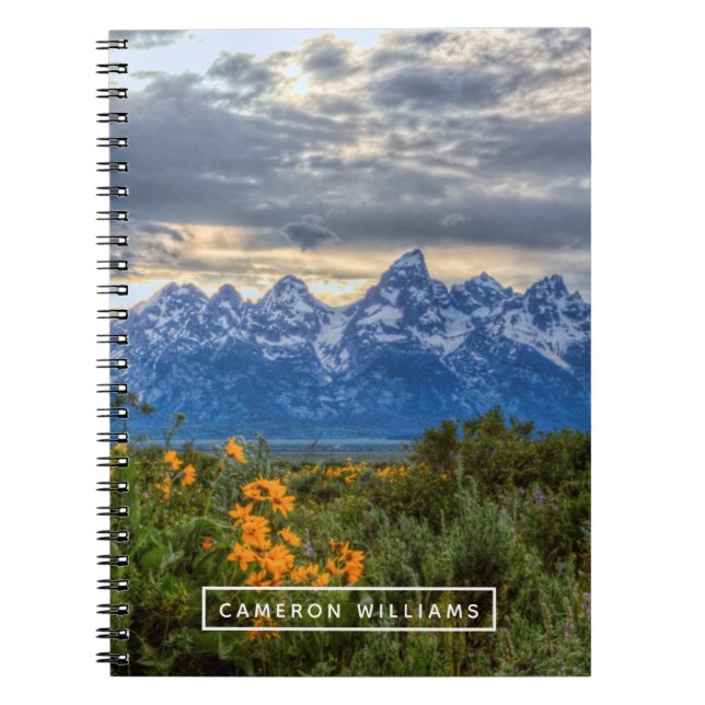 Caderno Espiral Adicione seu nome | Grand Tetons (Frente)