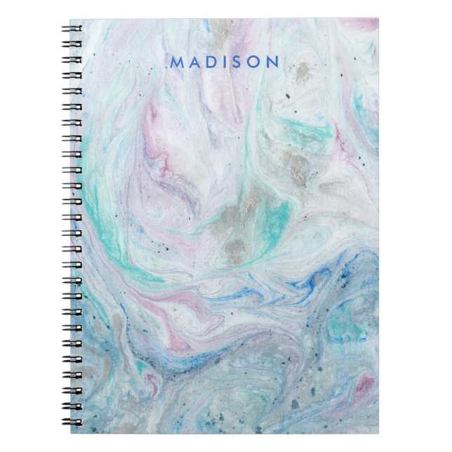 Caderno Espiral Adicione seu nome | Marble I (Frente)