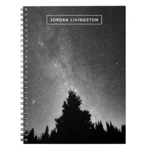 Caderno Espiral Adicione seu nome   Night Sky