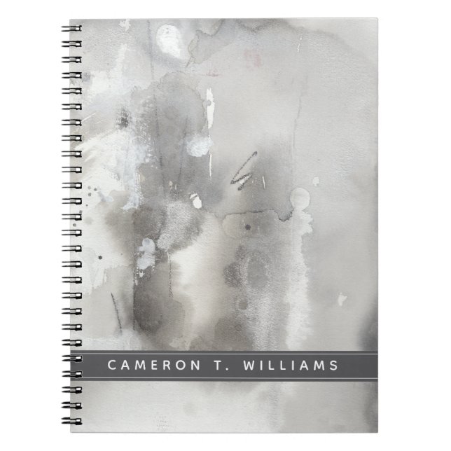 Caderno Espiral Adicione seu nome | Objetos Místicos - Cinzas (Frente)