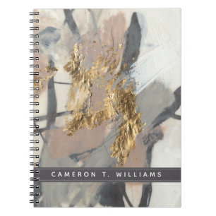 Caderno Espiral Adicione seu nome Ouro Blush