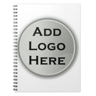 Caderno Espiral Adicione seu presente incorporado do logotipo