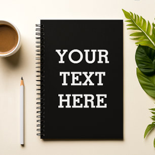 Caderno Espiral Adicione Seu Próprio Texto Personalizado Aqui Pret