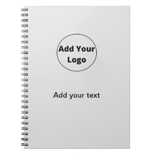 Caderno Espiral adicione seu texto simples e mínimo personalizado