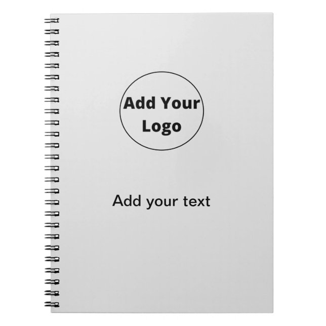 Caderno Espiral adicione seu texto simples e mínimo personalizado  (Frente)