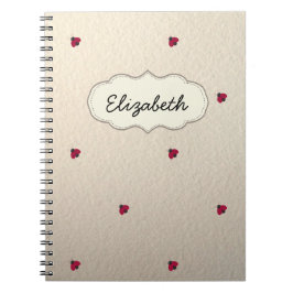 Caderno Espiral Adorável Fofo,Joaninhas,Luminoso-Personalizado