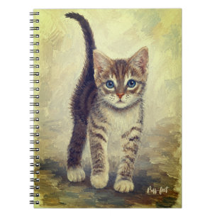 Caderno Espiral Adorável Gatinho Malhado 