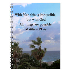 CADERNO ESPIRAL ADORÁVEL MATTHEW TROPICAL 19:26 PHOTO DESIGN