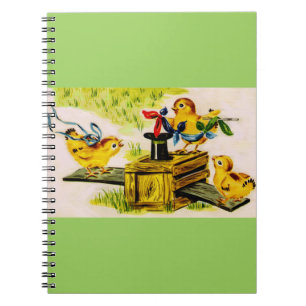 Caderno Espiral adorável pintinho mágico