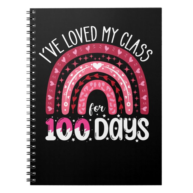 Caderno Espiral Adorei minha turma por 100 dias de escola (Frente)