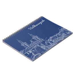 Caderno Espiral Adoro a Catedral da Arquitetura de Volkovysk na Bi
