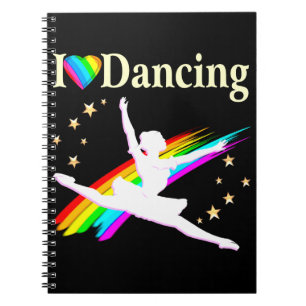 CADERNO ESPIRAL ADORO DANÇAR BALLERINA DESIGN
