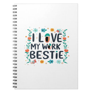 Caderno Espiral Adoro Meu Trabalho Bestie Clássico