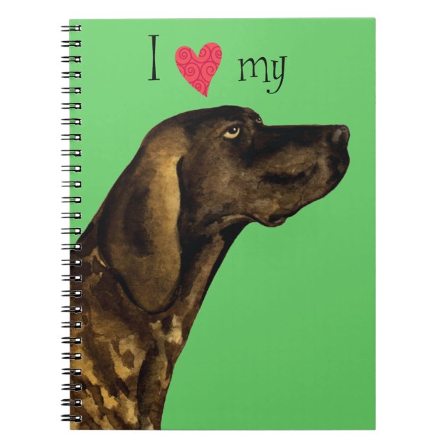 Caderno Espiral Adoro o meu cão-de-sorte (Frente)