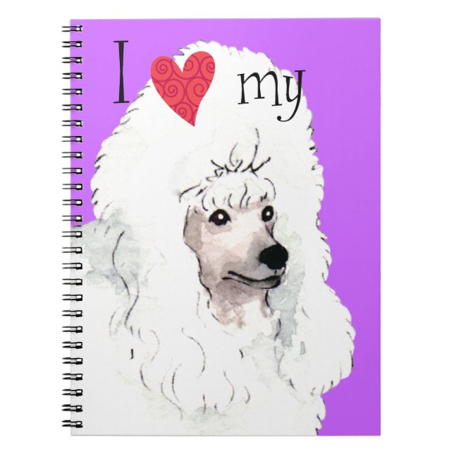 Caderno Espiral Adoro o meu Poodle (Frente)