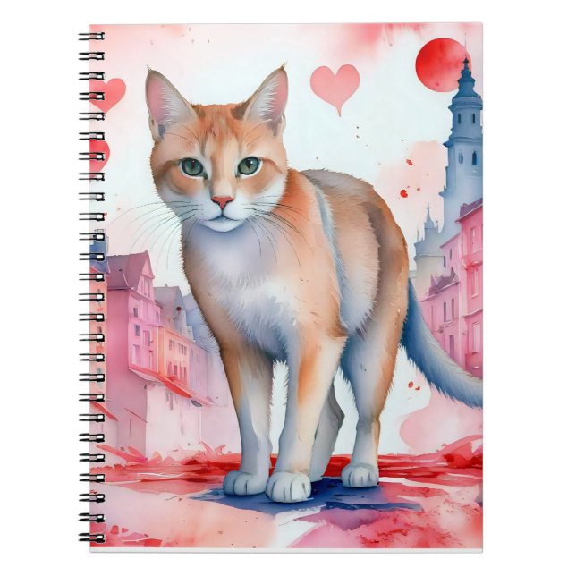 Caderno Espiral Adoro um gato (Frente)