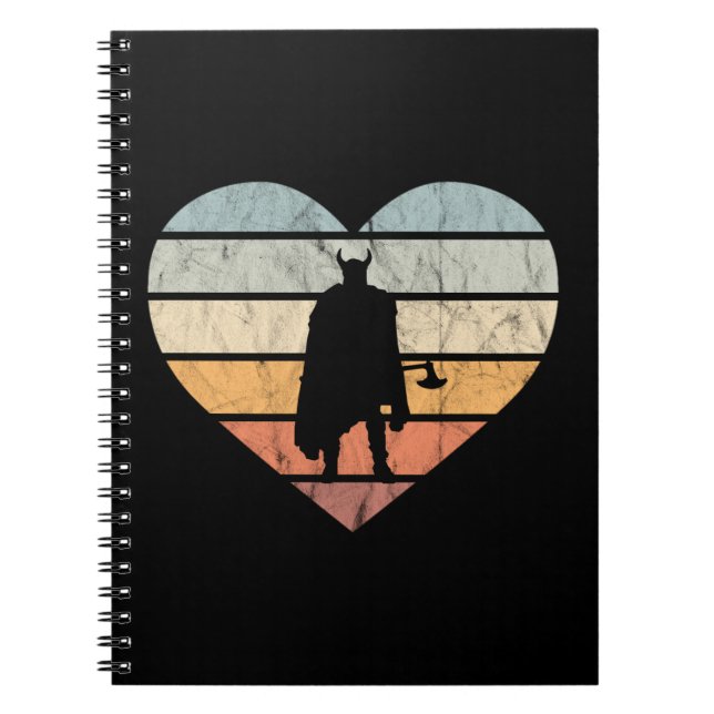 Caderno Espiral Adoro Viking Warrior Com Ax (Frente)