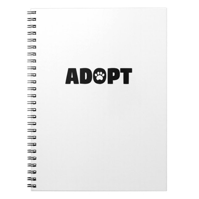 Caderno Espiral Adotar Bloco de Notas Espirais de Impressão da Pat (Frente)