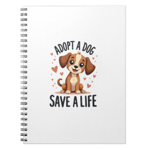 Caderno Espiral Adote Um Cachorro Salve Uma Vida Vintage Fofinho R