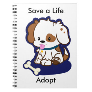 Caderno Espiral Adote um cão
