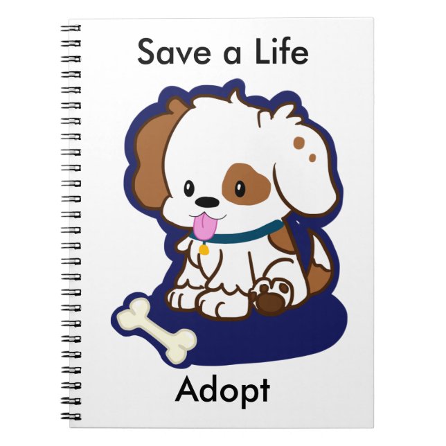Caderno Espiral Adote um cão (Frente)