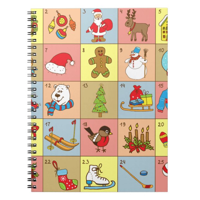 Caderno Espiral Advento de Natal: Coleção de Elementos de Portas (Frente)
